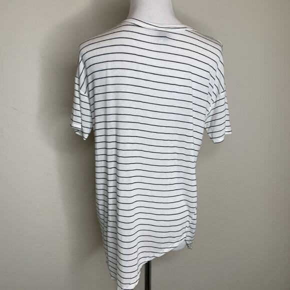 Windsor Soft Flowy Striped V Neck Top Oversized Small - Picture 2 of 8